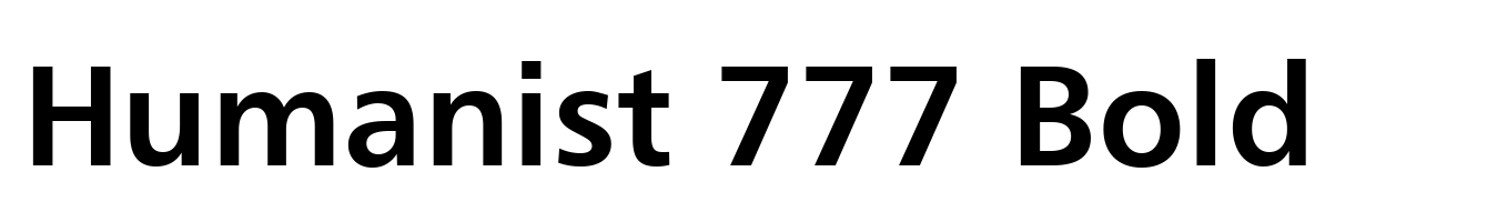 Humanist 777 Bold